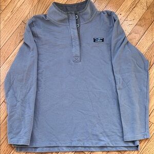 L.L. Bean blue Henley pullover - size L - unisex